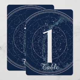 Konstellation Natt Himmel Bröllop Bordnummer Inbjudningar