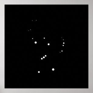 Konstellation Orion vid Leslie peppar Poster
