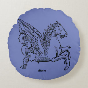 Konstellation: Pegasus Rund Kudde
