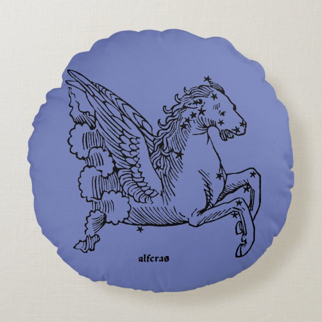 Konstellation: Pegasus Rund Kudde (Framsidan)