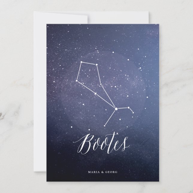 Konstellation Star Celestial Bordsnummer Bootes (Framsida)