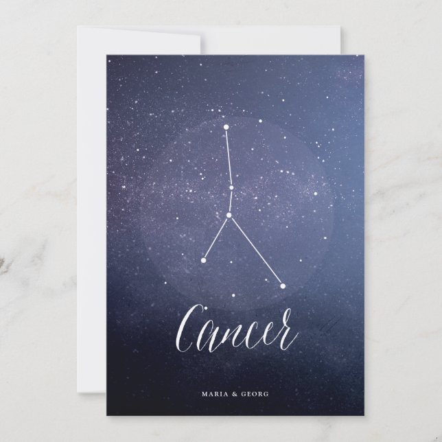 Konstellation Star Celestial Bordsnummer Cancer (Framsida)