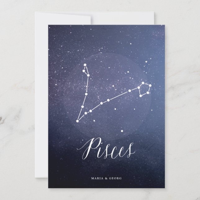 Konstellation Star Celestial Bordsnummer Pisces (Framsida)