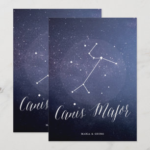 Konstellation Starry Night Celestial Bord Card Inbjudningar