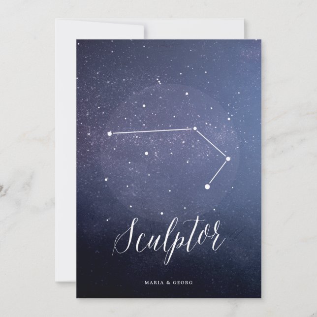 Konstellation Stjärna Celestial Bordsnummer Sculpt (Framsida)