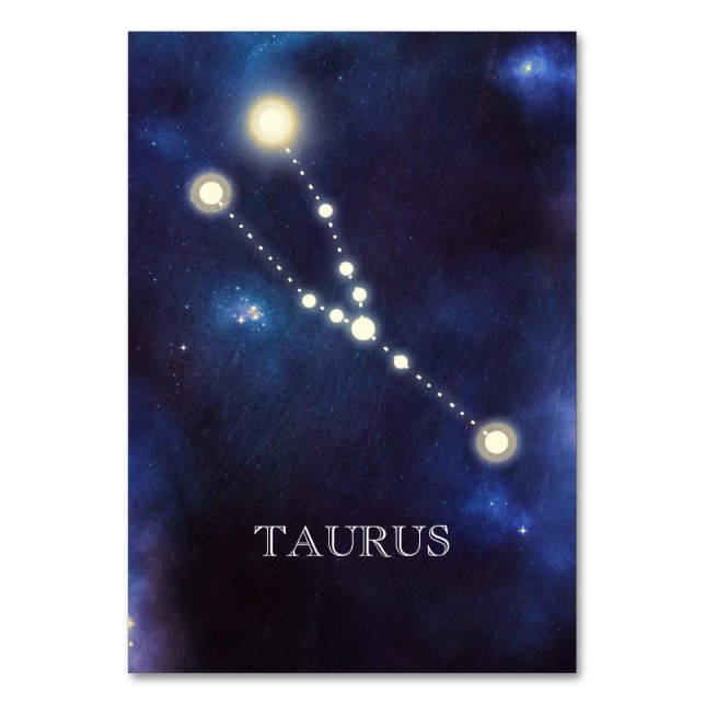 Konstellation | Taurus | Bröllop Bordsnummer (Framsidan)