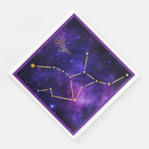 Konstellationen guld Våg i Mörk Galaxy Pappersservett