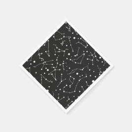 Konstellationer Vita och svarta Pappersservett