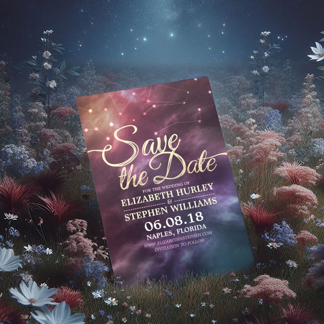 Konstellationerna Bröllop spara datum Chic Star Hi Spara Datumet (Skapare uppladdad)