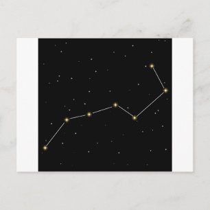 Konstellationsgrafik med stor skärpegrafik vykort