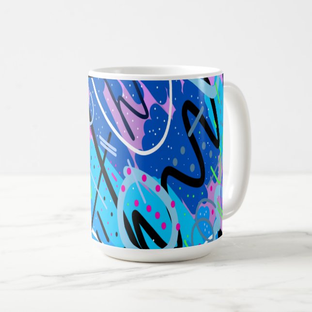 Konstellationskonst Abstrakt Art Kaffemugg (Framsida höger)