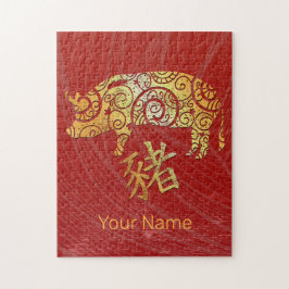 Konstellationstecken för zodiac Horoscope i gris Pussel