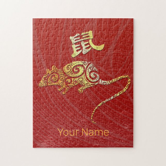 Konstellationstecken för zodiac Horoscope i råtta Pussel (Vertikal)