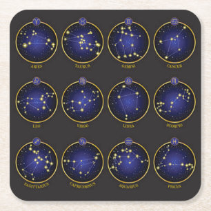 Konstellationunderlägg Underlägg Papper Kvadrat