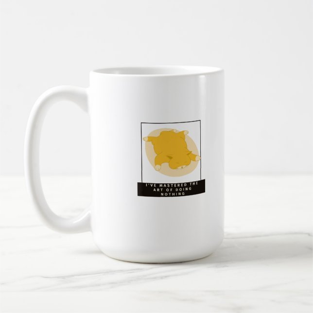 Konsten att inte göra någonting kaffemugg (Vänster)