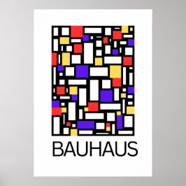 Konsten av Bauhaus minimalistisk modern design Poster