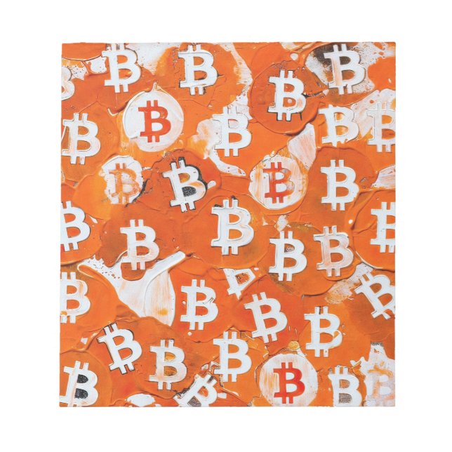 Konsten av Bitcoin (#1) oljemålning Anteckningsblock (Framsida)