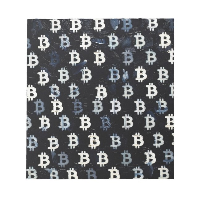 Konsten av Bitcoin (BW #7) oljemålning Anteckningsblock (Framsida)