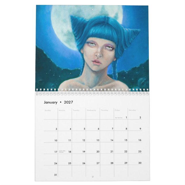 Konsten av den Laurie McClave 2015 kalendern Kalender (Jan 2027)
