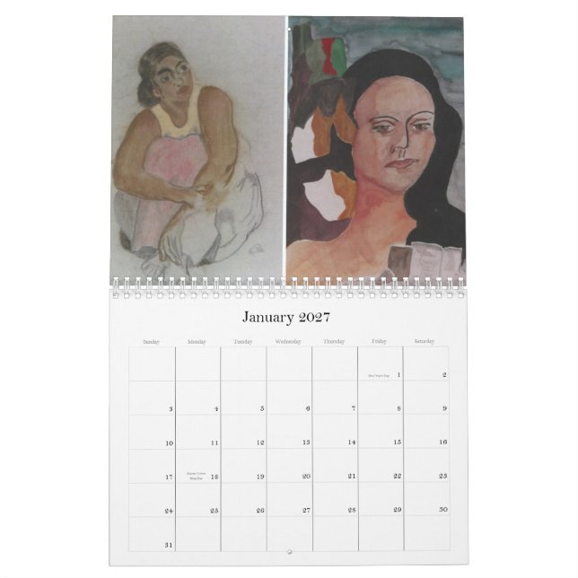 Konsten av den Norma resväskan Kalender (Jan 2027)