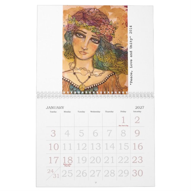 Konsten av den Stephanie Allison 2015 kalendern Kalender (Jan 2027)