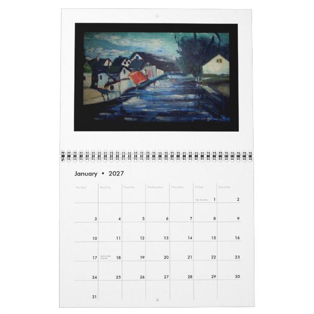 Konsten av Johnny E.SJ. Otilano Kalender (Jan 2027)
