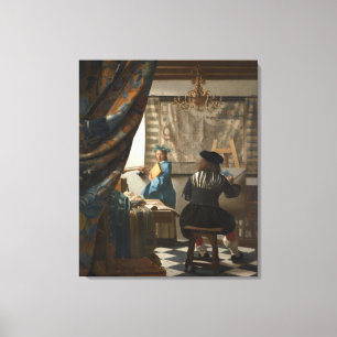 Konsten av målning av Johannes Vermeer Canvastryck