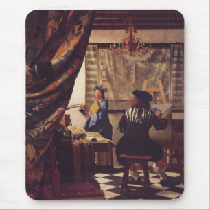 Konsten av målning av Johannes Vermeer Musmatta