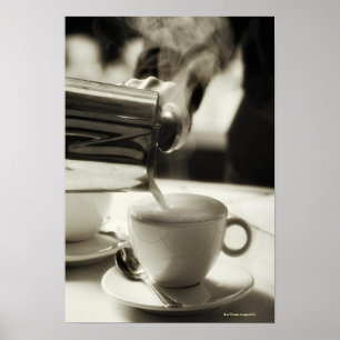 Konsten av nytt kaffe skapar/ångat att tillfoga poster
