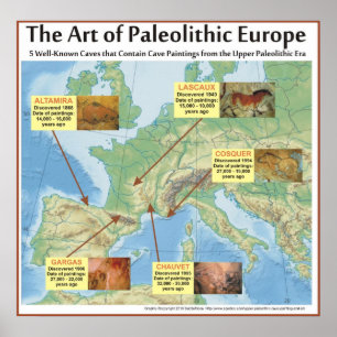 Konsten av Paleolithic Europa Poster