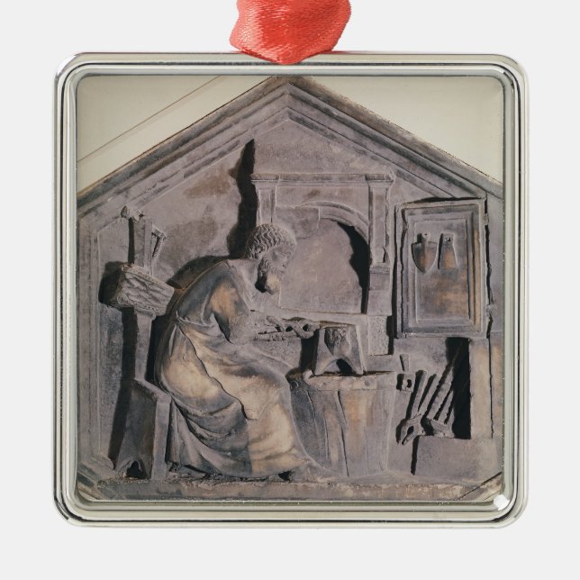 Konsten av smidet, sexhörnigt dekorativt julgransprydnad metall (Framsidan)