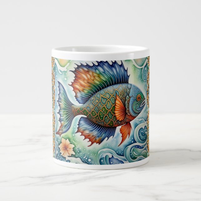 Konsten Batik Fish Jumbo Mugg (Framsidan)