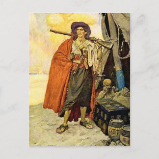 Konsten Buccaneer-pirat Vykort