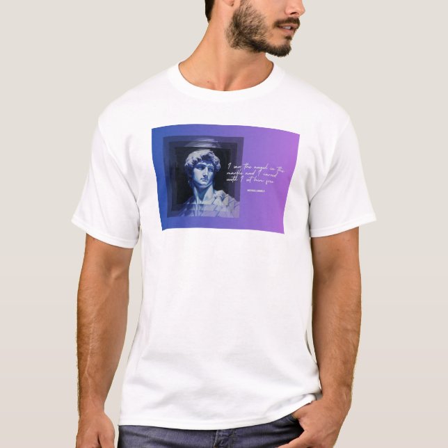 Konsten dör aldrig t-shirt | David Skulptur (Framsida)
