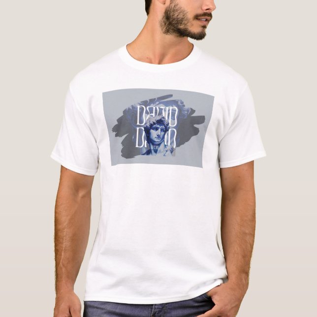 Konsten dör aldrig t-shirt | David Skulptur (Framsida)