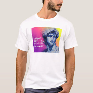 Konsten dör aldrig t-shirt | David Skulptur