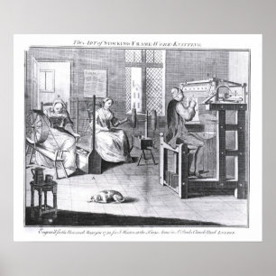 Konsten för lagerhållning av Ram-arbete-Knitting Poster