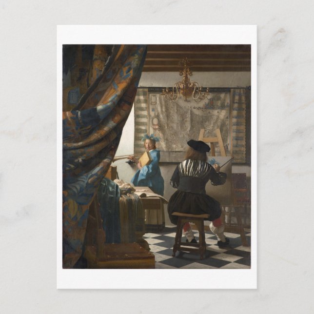 Konsten för målning av Johannes Vermeer Vykort (Framsida)