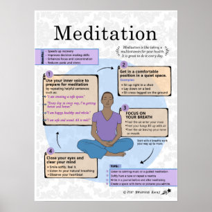 Konsten för meditation för Vuxnor Poster