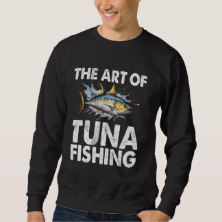 Konsten för tonfiskfiske lång ärmad tröja