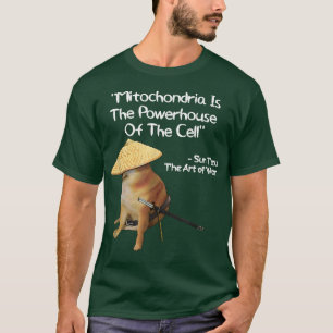 Konsten Krig Mitochondria Powerhouse Samurai Hund T Shirt