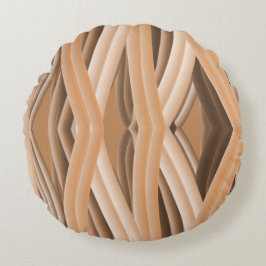 Konsten med vinklat flöde rund kudde