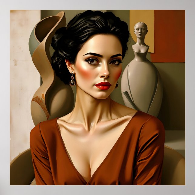 Konsten mellan oss - färglöst Porträtt Poster (Framsidan)