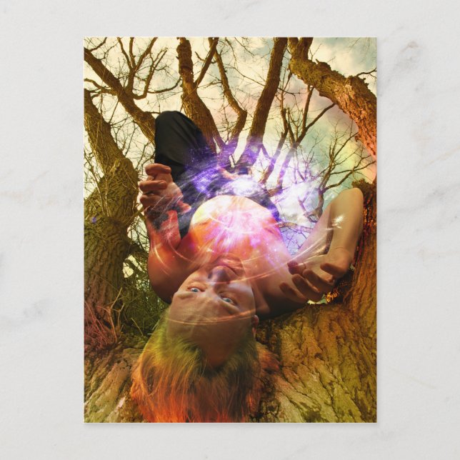 Konsten på Tarotkortet Den Hängde Mannen Vykort (Framsida)