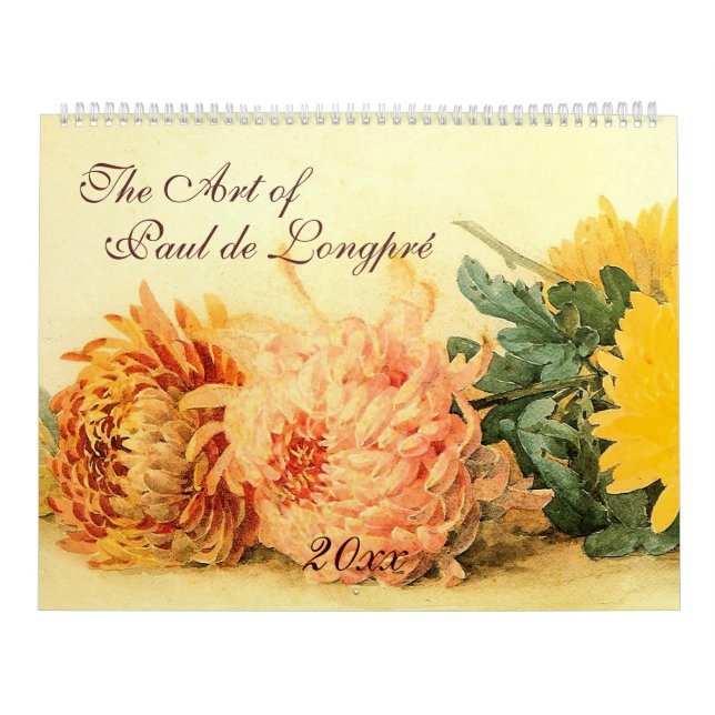 Konsten Paul de Longpré Kalender (Omslag)