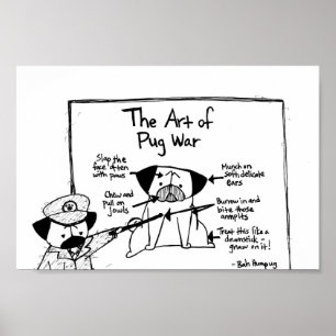 Konsten Pug Krig Poster
