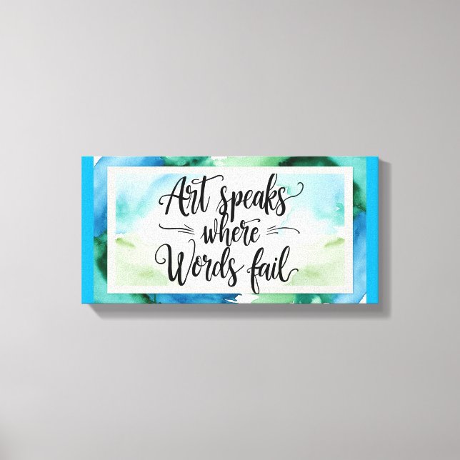 Konsten talar där ordet tiger canvastryck (Framsida)