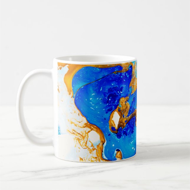 Konstens mästerverk - Guld- och blåsmärta Kaffemugg (Vänster)