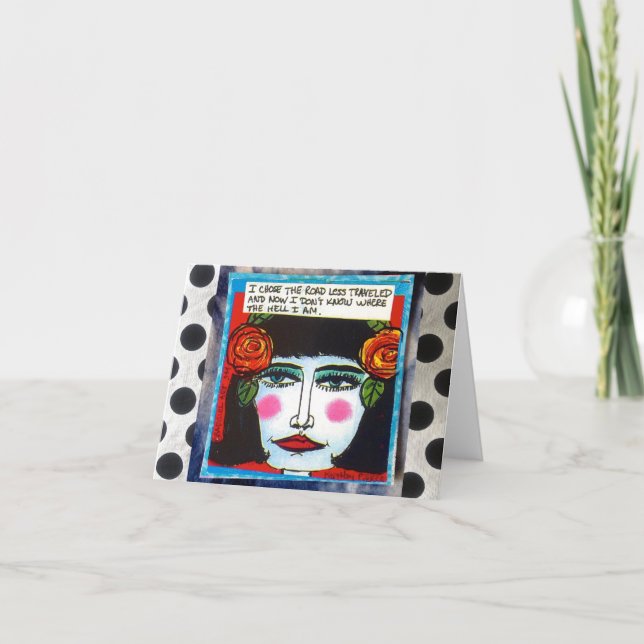 KONSTERAD VÄGSTRÄCKNING MINDRE TRAVELED. KORT (Framsida)