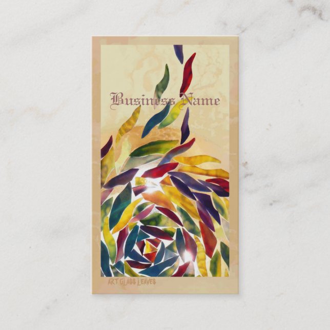 Konstexponeringsglas lämnar visitkort (Framsida)